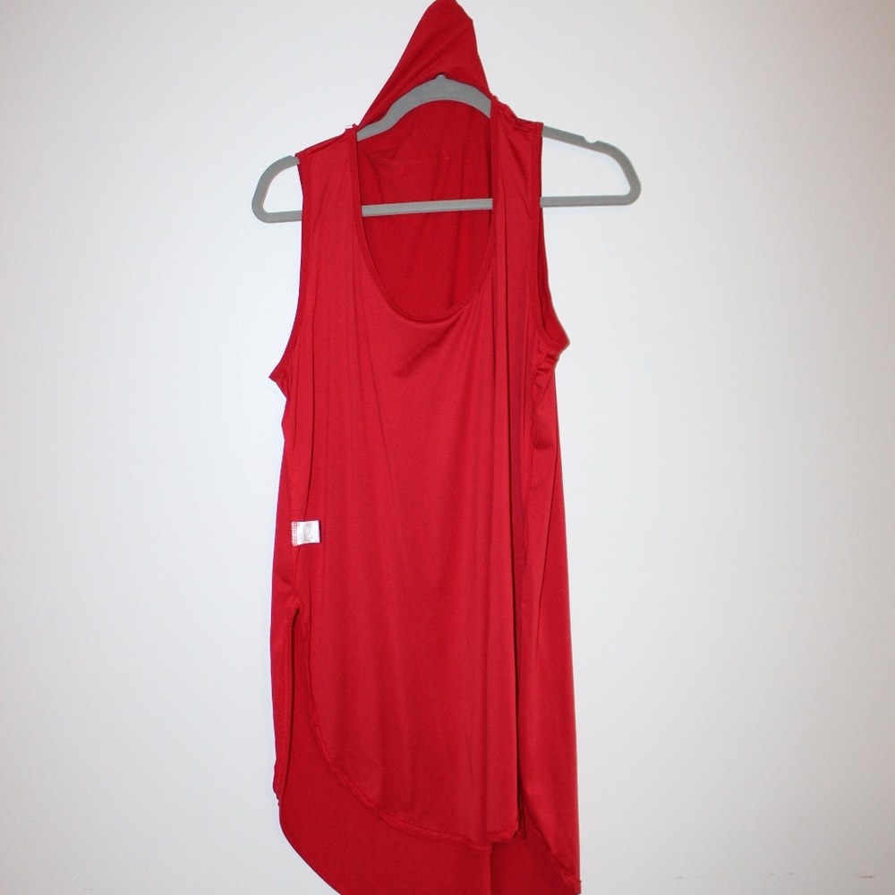 Red High to Low Tunic Shirt